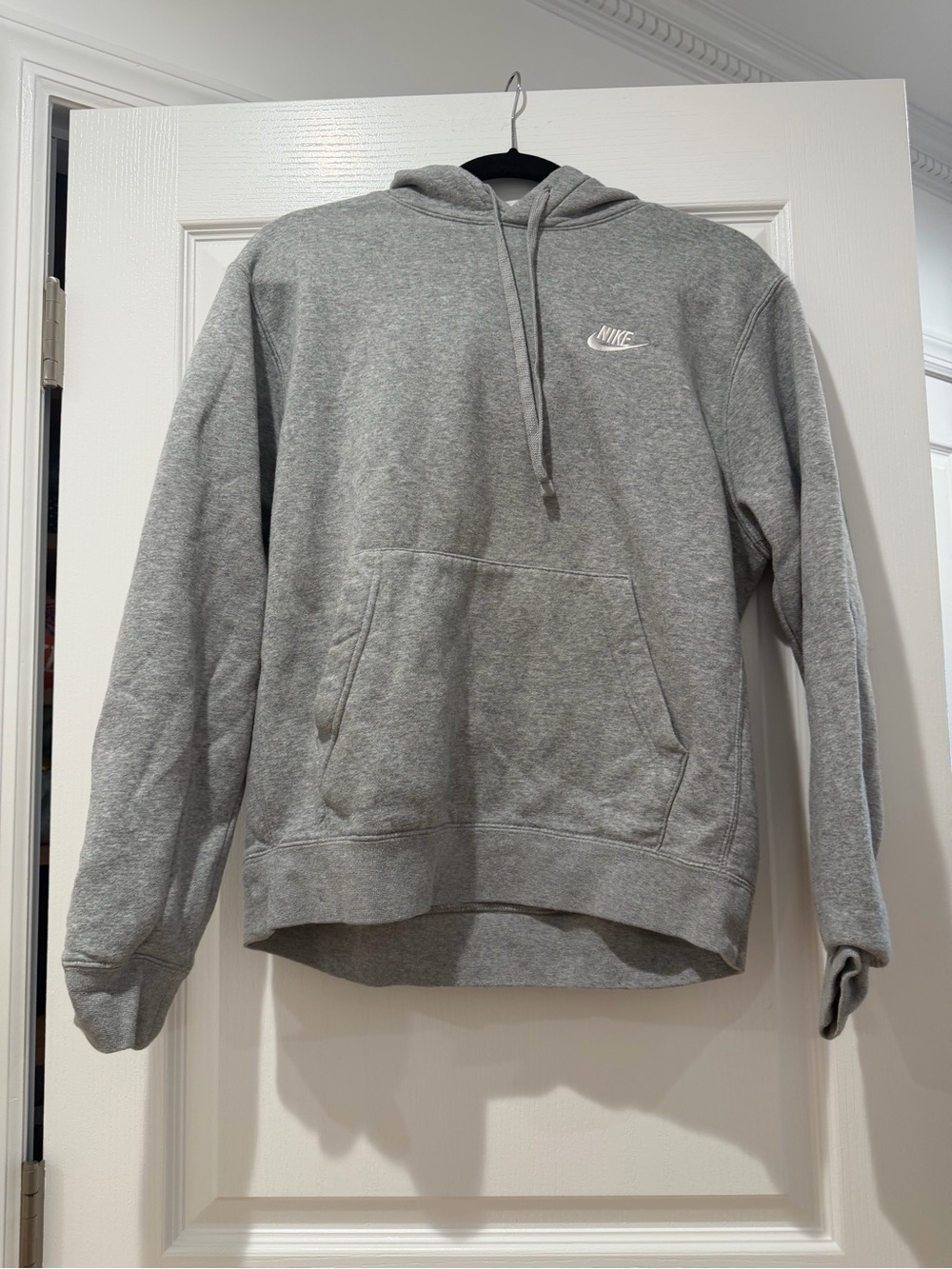 Nike Light Gray Pullover Hoodie with Logo